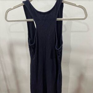 Navy blue racer back midi dress